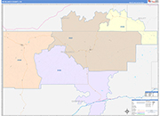 Rio Blanco County Wall Map Color Cast Style